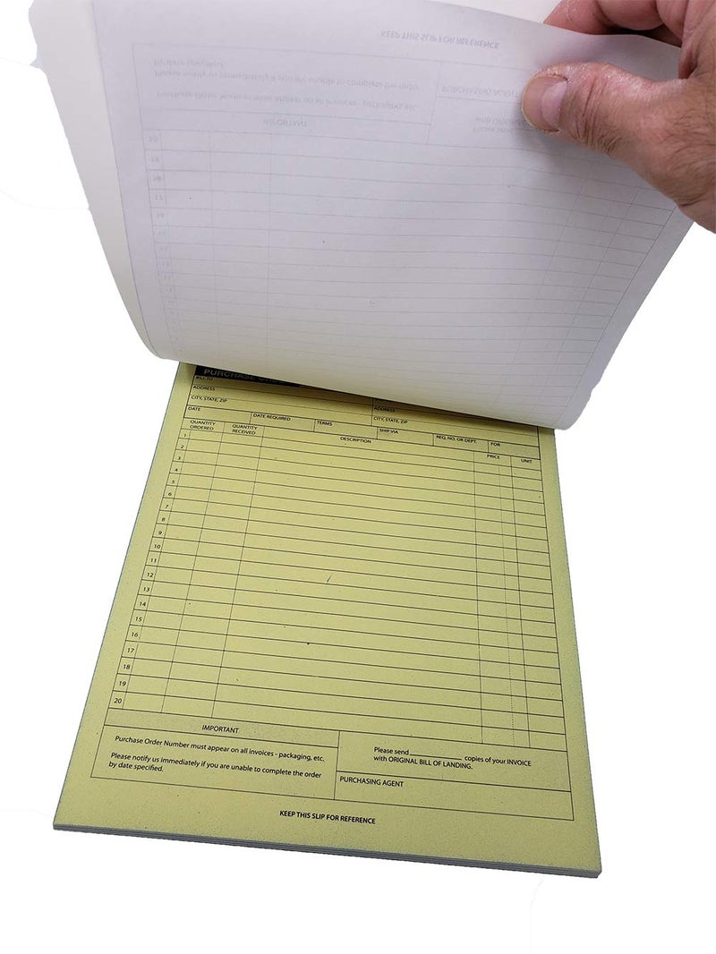 Bazic 2-Part Carbonless Purchase Sales Order Book (4 Pack) Letter Size Almost 8.5 x 11 - Image 3